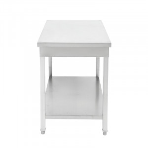 Table Inox Centrale avec Etagère - 800 x 600 mm