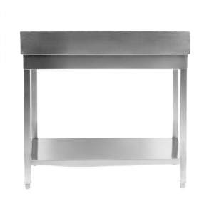 Table Inox avec Dosseret et Etagère - 1000 x 600 mm