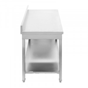 Table Inox avec Dosseret et Etagère - 1000 x 600 mm