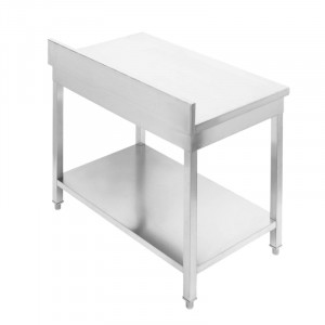 Table Inox avec Dosseret et Etagère - 1000 x 600 mm