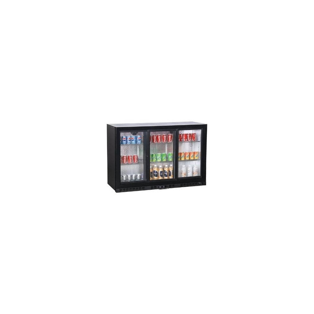 Arrière-Bar Réfrigéré Skinplate à 3 Portes Vitrées Coulissantes