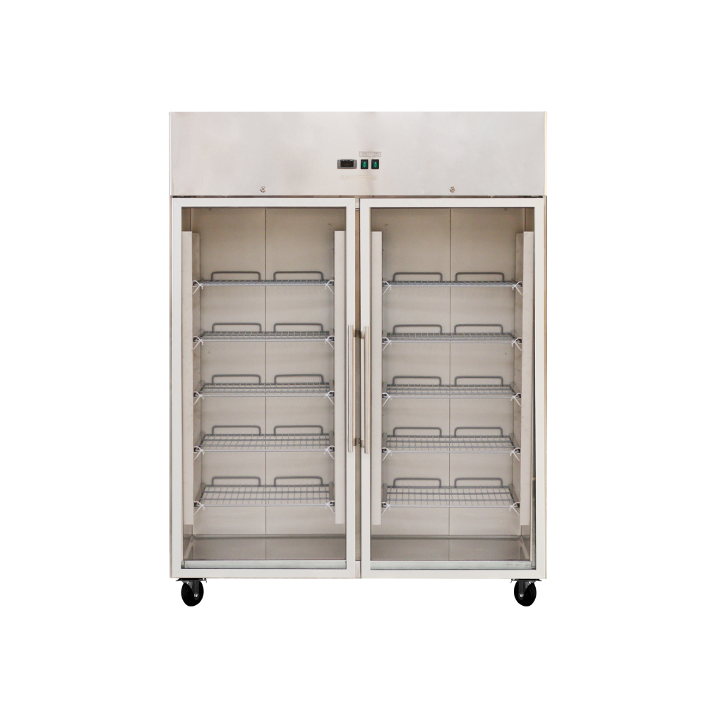 Armoire Réfrigérée Positive 2 Portes Vitrées GN 2/1 1400 L