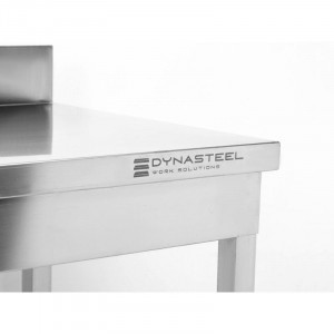 Table Inox avec Dosseret et Etagère - 600 x 600 mm