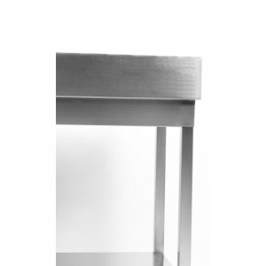Table Inox avec Dosseret et Etagère - 1200 x 700 mm