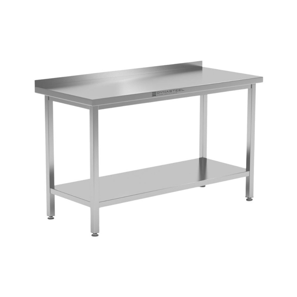 Table Inox avec Dosseret et Etagère - 1400 x 700 mm