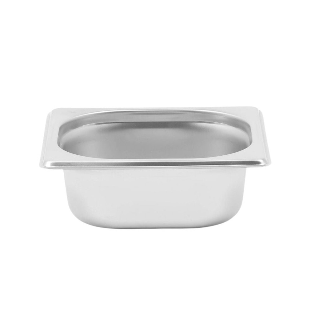 Bac Gastronorme GN 1/1 lot de 6, inox 0.8mm, profondeur 10.7 cm, pour fours, réfrigérateurs
