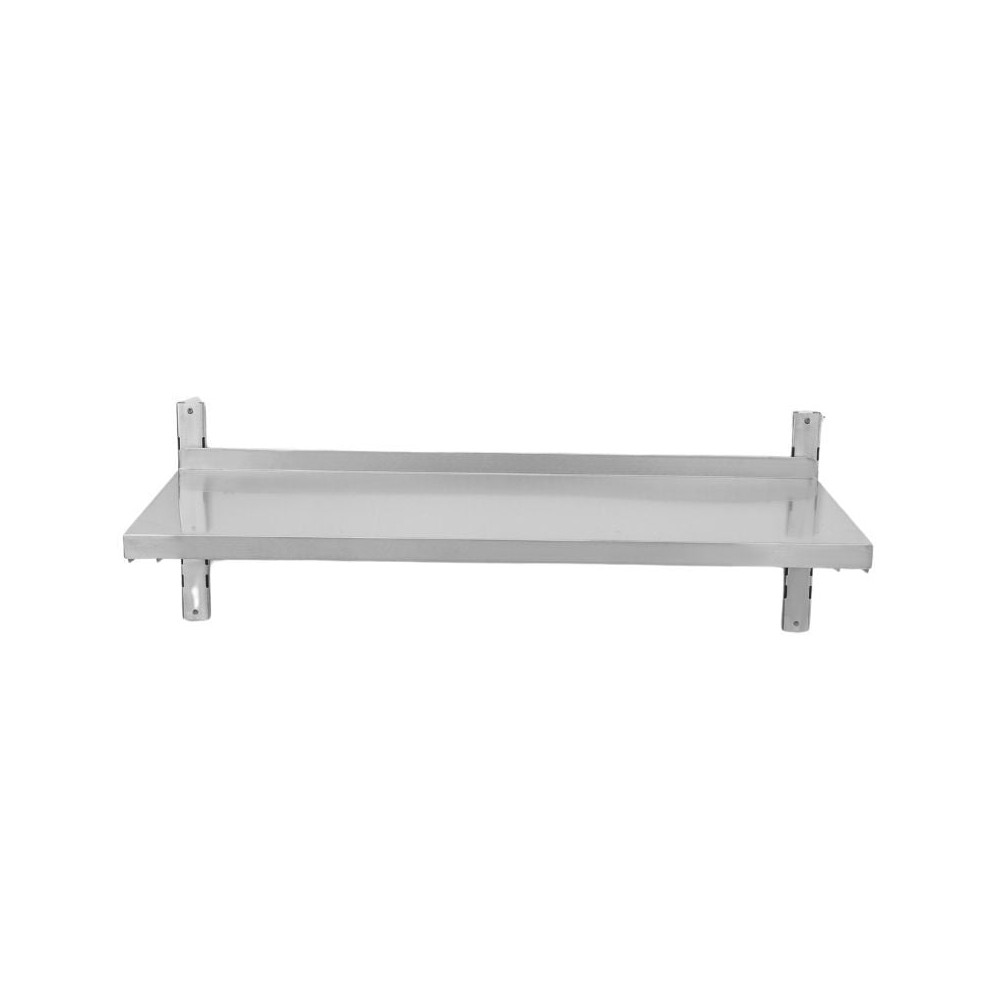 Etagère Murale en Inox sur Crémaillères - L 1000 x P 400 mm