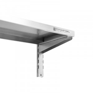 Etagère Murale en Inox sur Crémaillères - L 800 x P 300 mm