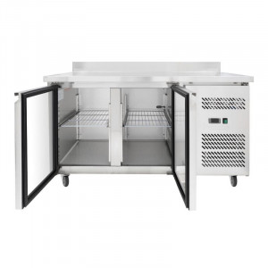 Table Réfrigérée 2 Portes GN1/1 - Profondeur 700 avec Dosseret