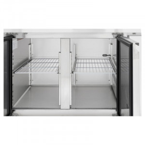 Table Réfrigérée 2 Portes GN1/1 - Profondeur 700 avec Dosseret