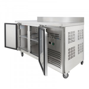Table Réfrigérée 2 Portes GN1/1 - Profondeur 700 avec Dosseret