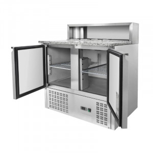 Meuble à Pizza Réfrigéré - 2 Portes - 5 Bacs GN 1/6