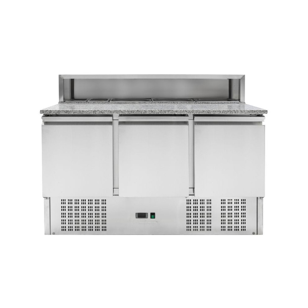 Meuble à Pizza Réfrigéré - 3 Portes - 8 Bacs GN 1/6