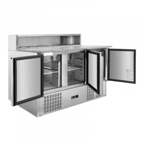 Meuble à Pizza Réfrigéré - 3 Portes - 8 Bacs GN 1/6