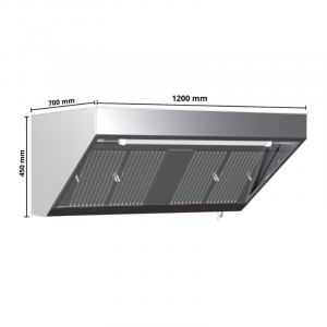 Hotte Snack 700 avec Led et Sans Moteur -  Longueur 1200