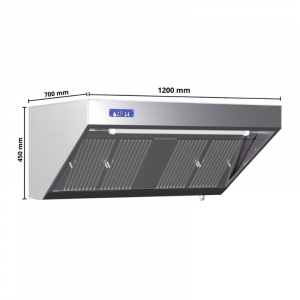 Hotte Snack Complète 700 - Longueur 1200 - Avec Moteur, Led et Variateur
