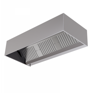Hotte Cubique 900 avec Led et Sans Moteur - Longueur 1400