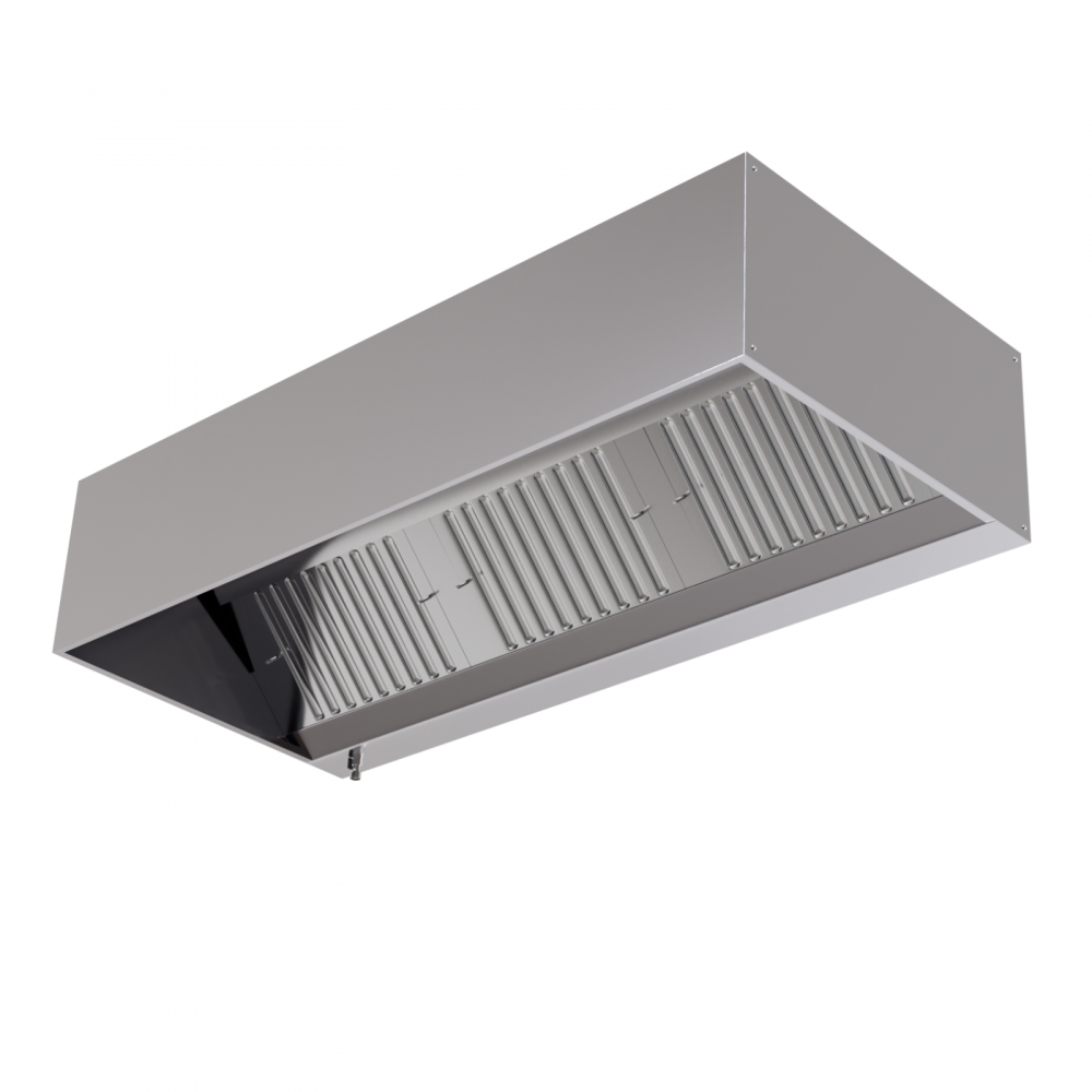 Hotte Cubique 900 avec Led et Sans Moteur - Longueur 1400