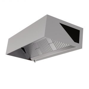 Hotte Cubique 900 avec Led et Sans Moteur - Longueur 1600