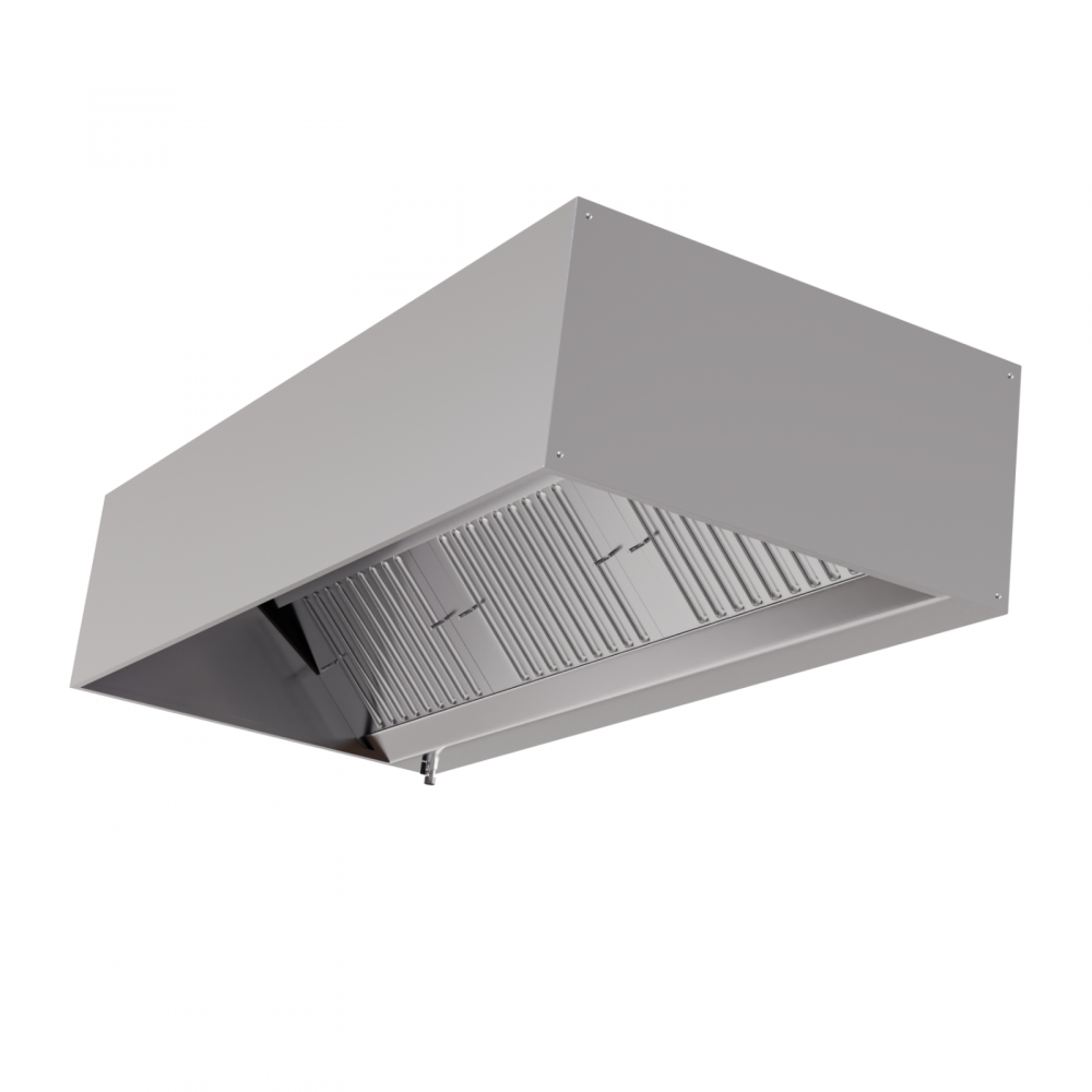 Hotte Cubique 900 avec Led et Sans Moteur - Longueur 1600