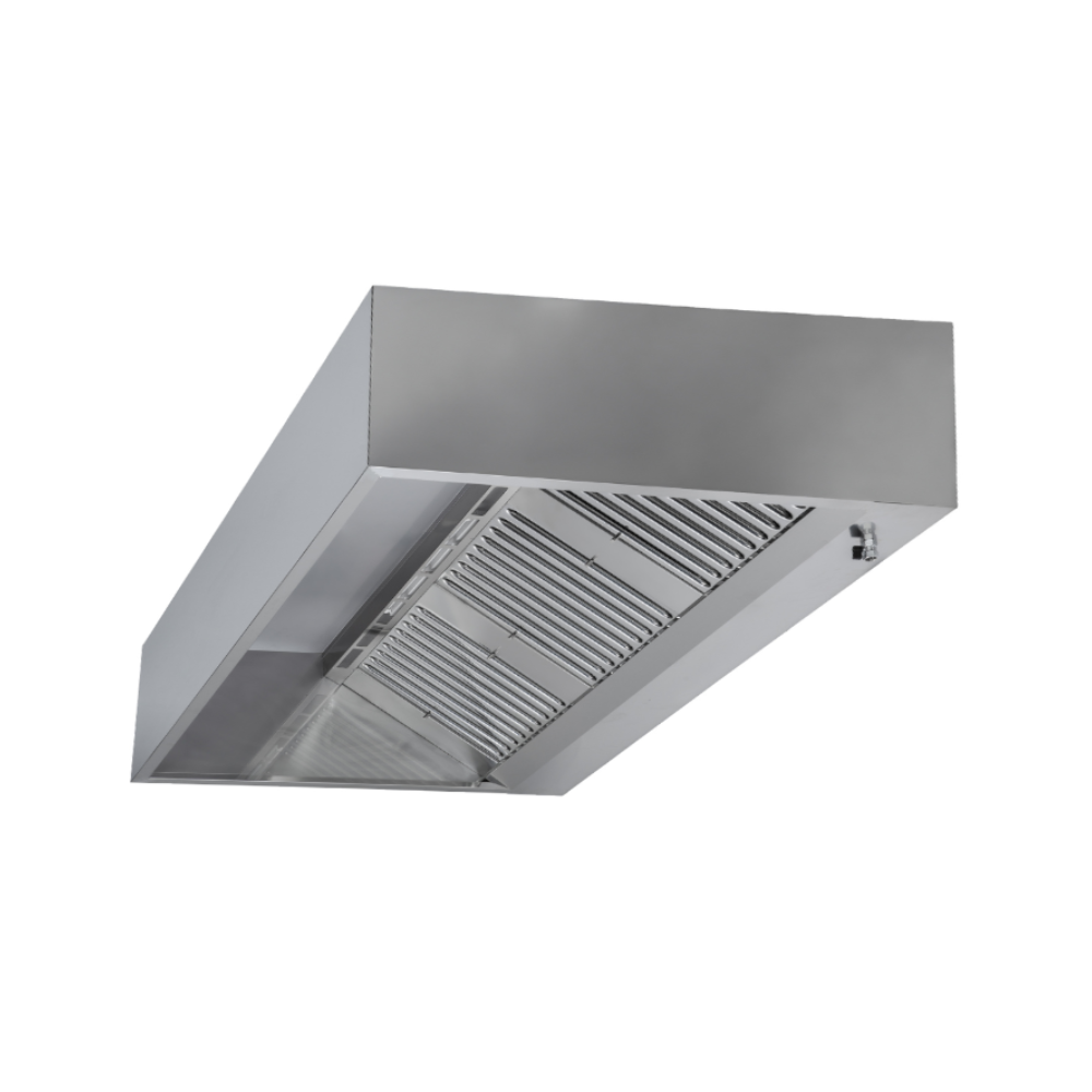 Hotte Cubique 1100 avec Led et Sans Moteur - Longueur 1200