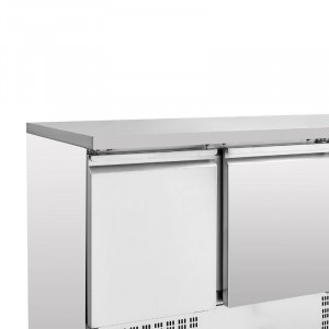Table Réfrigérée Positive - 2 portes et 2 Tiroirs GN 1/2