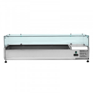 Saladette Réfrigérée à Poser Vitrée - 5 x GN 1/3 + 1 x GN 1/2
