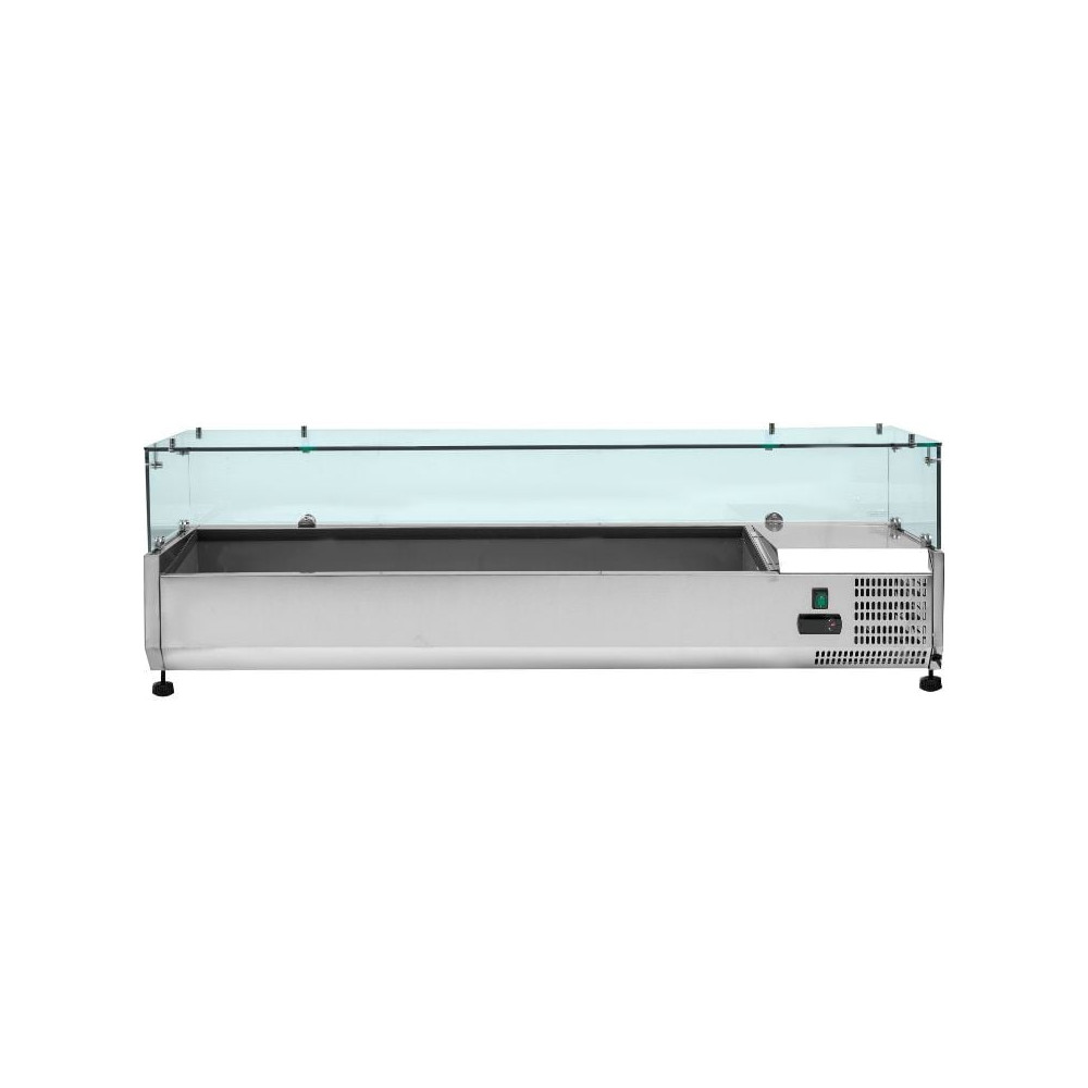 Saladette Réfrigérée à Poser Vitrée - 5 x GN 1/3 + 1 x GN 1/2