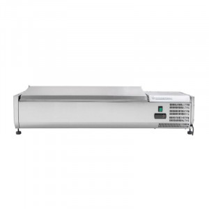 Saladette Réfrigérée à Poser Couvercle Inox - 5 x GN 1/4