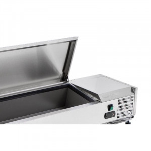Saladette Réfrigérée à Poser Couvercle Inox - 5 x GN 1/4
