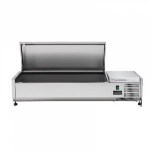 Saladette Réfrigérée à Poser Couvercle Inox - 5 x GN 1/4