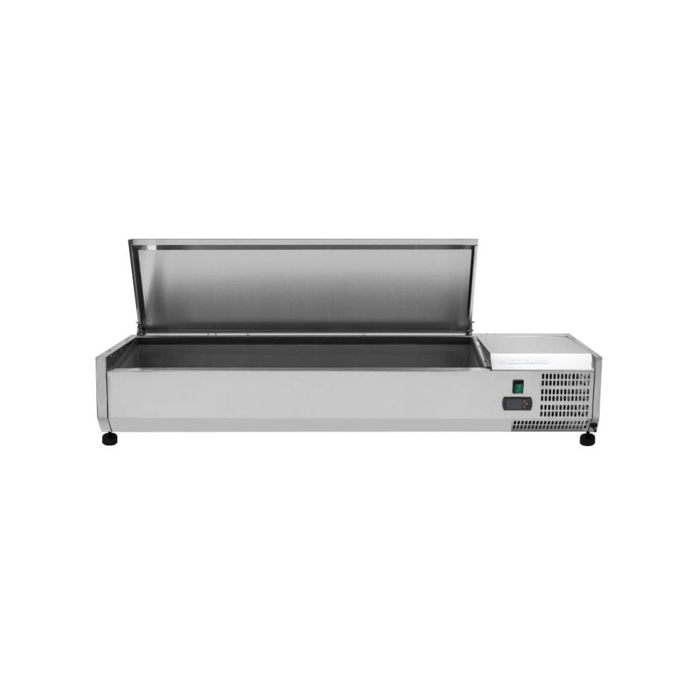 Saladette Réfrigérée à Poser Couvercle Inox - 6 x GN 1/4
