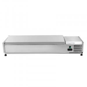 Saladette Réfrigérée à Poser Couvercle Inox - 6 x GN 1/4