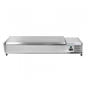 Saladette Réfrigérée à Poser Couvercle Inox - 7 x GN 1/4