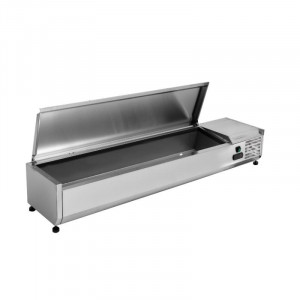 Saladette Réfrigérée à Poser Couvercle Inox - 7 x GN 1/4