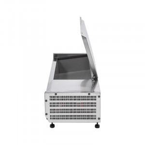 Saladette Réfrigérée à Poser Couvercle Inox - 3 x GN 1/3 + 1 x GN 1/2