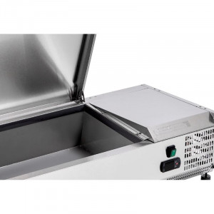 Saladette Réfrigérée à Poser Couvercle Inox - 3 x GN 1/3 + 1 x GN 1/2