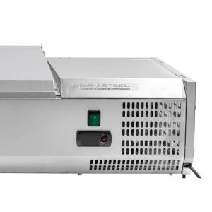 Saladette Réfrigérée à Poser Couvercle Inox - 3 x GN 1/3 + 1 x GN 1/2