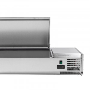 Saladette Réfrigérée à Poser Couvercle Inox - 3 x GN 1/3 + 1 x GN 1/2