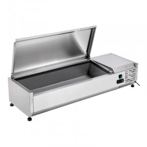 Saladette Réfrigérée à Poser Couvercle Inox - 3 x GN 1/3 + 1 x GN 1/2