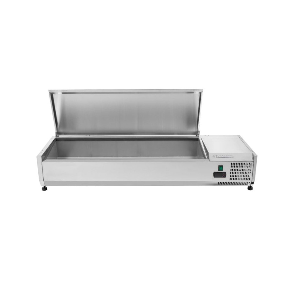 Saladette Réfrigérée à Poser Couvercle Inox - 6 x GN 1/3