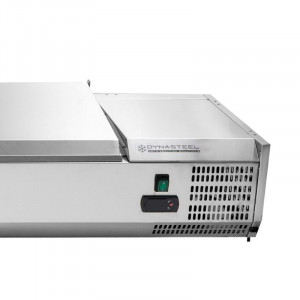 Saladette Réfrigérée à Poser Couvercle Inox - 7 x GN 1/3
