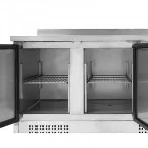 Table Réfrigérée Positive GN 1/1 Avec Dosseret - 3 Portes