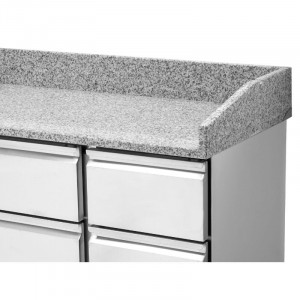 Meuble à Pizza Réfrigéré Compact 600x400 - 1 Porte et 4 Tiroirs