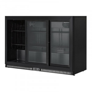 Arrière-Bar Réfrigéré Skinplate - 3 Portes Vitrées Coulissantes - 328 L