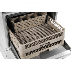 Lave-Vaisselle Professionnel avec Doseur de Liquide de Rinçage et Détergent - 50 x 50 cm