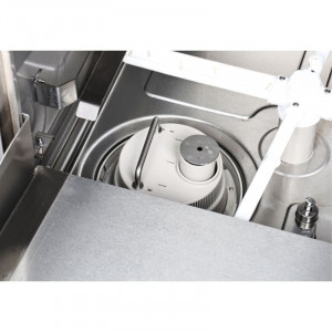 Lave-Vaisselle Professionnel avec Doseur de Liquide de Rinçage et Détergent et Pompe de Vidange - 50 x 50 cm