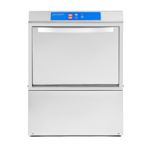 Lave-Vaisselle Professionnel avec Doseur de Liquide de Rinçage et Détergent et Pompe de Vidange - 50 x 50 cm