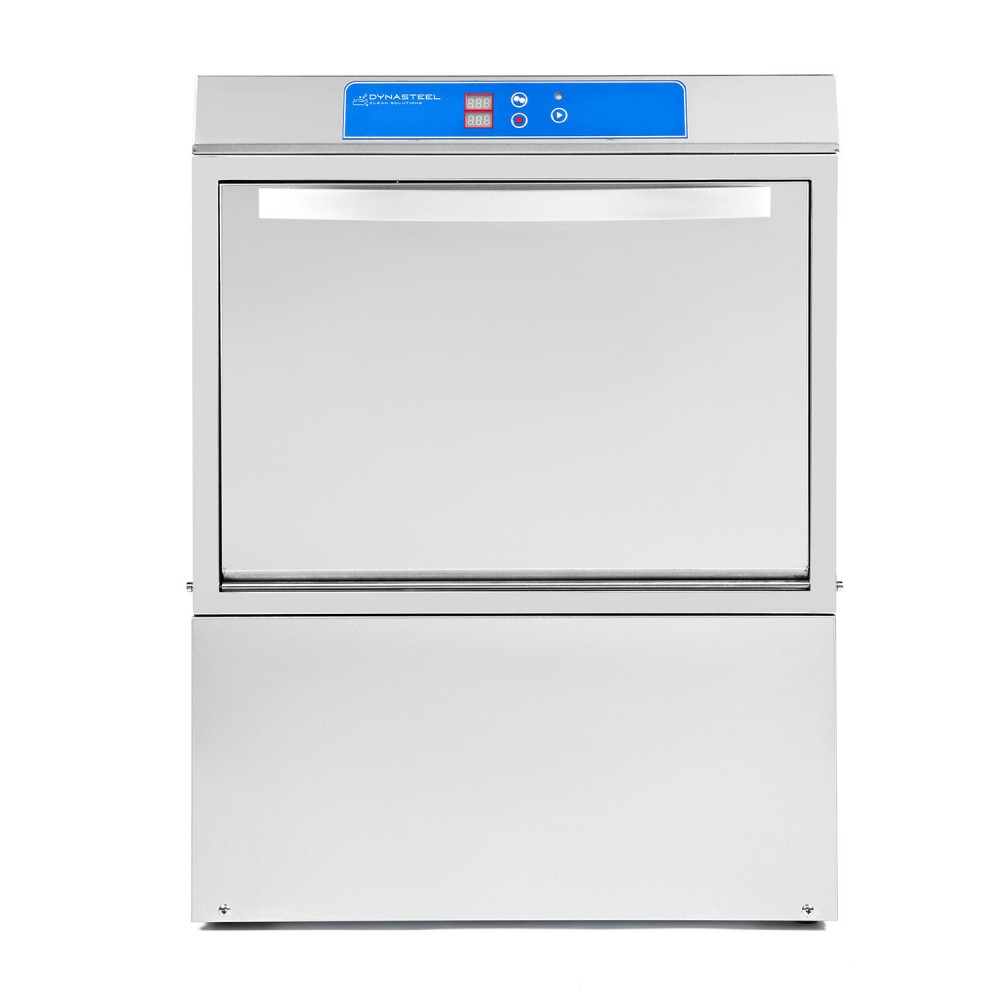 Lave-Vaisselle Professionnel avec Doseur de Liquide de Rinçage et Détergent et Pompe de Vidange - 50 x 50 cm