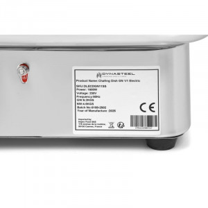 Chafing Dish GN 1/1 Electrique Inox